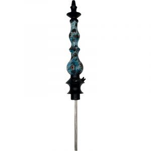 Regal Hookah Epoxy Queen Blue White Swirl Gumseed en resina epoxy con semillas de liquidambar