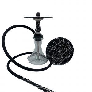 Voodoo Smoke Down Micro Black-Silver cachimba rusa compacta de acero inoxidable, aluminio anodizado y polímero con acabado negro y plateado
