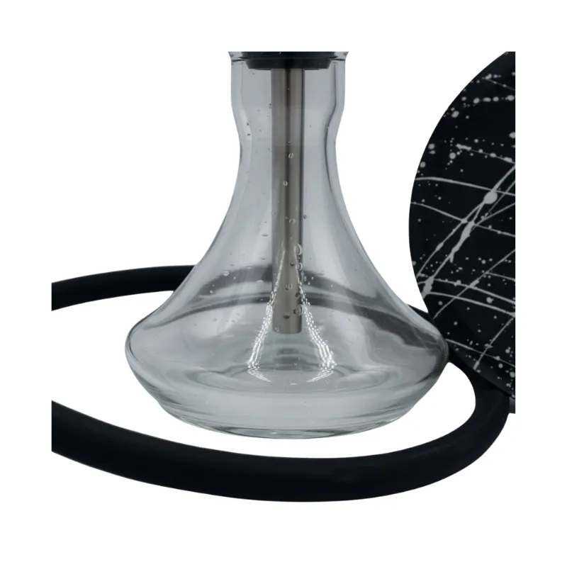 Voodoo Smoke Down Micro Black-Silver cachimba rusa compacta de acero inoxidable, aluminio anodizado y polímero con acabado negro y plateado