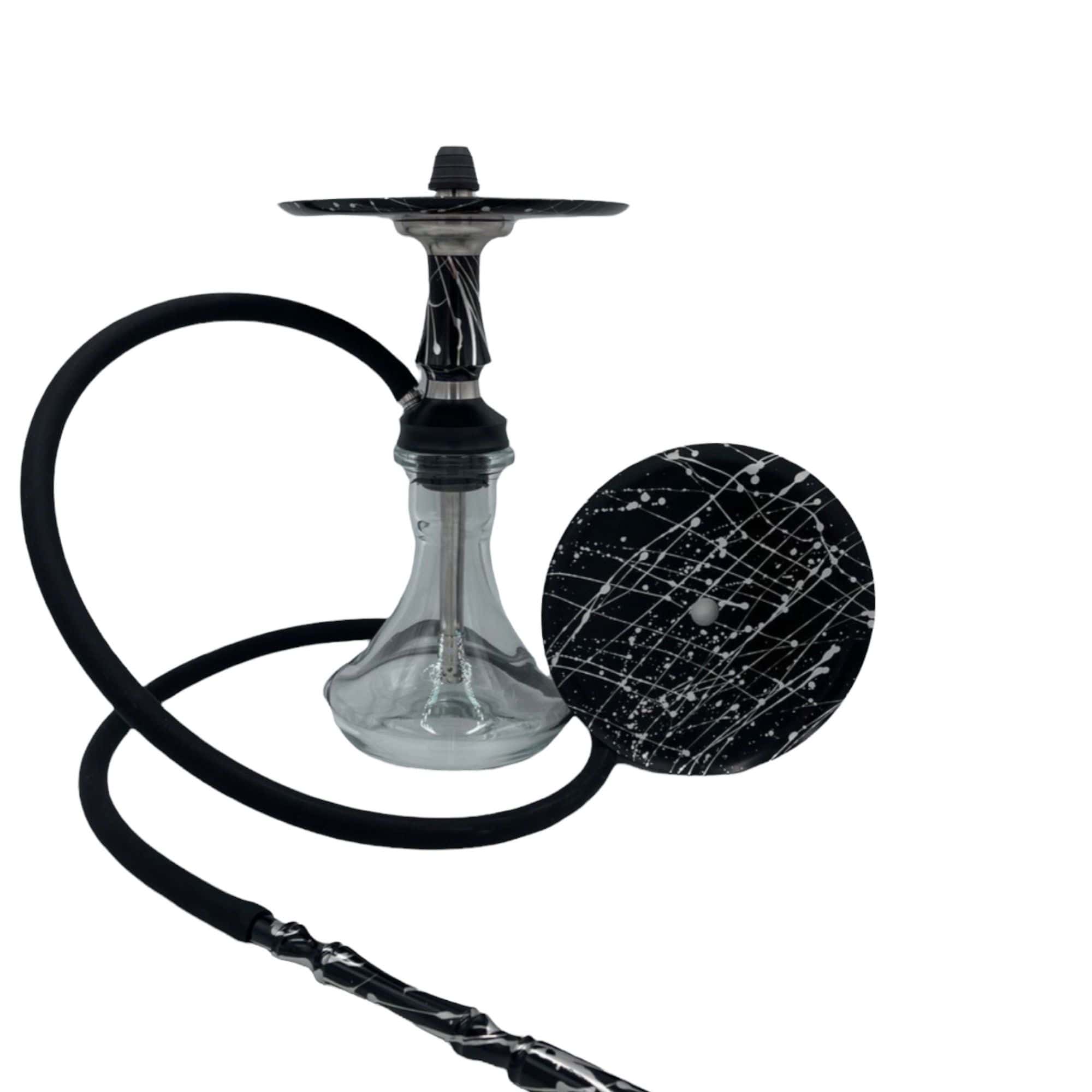 Voodoo Smoke Down Micro Black-Silver cachimba rusa compacta de acero inoxidable, aluminio anodizado y polímero con acabado negro y plateado