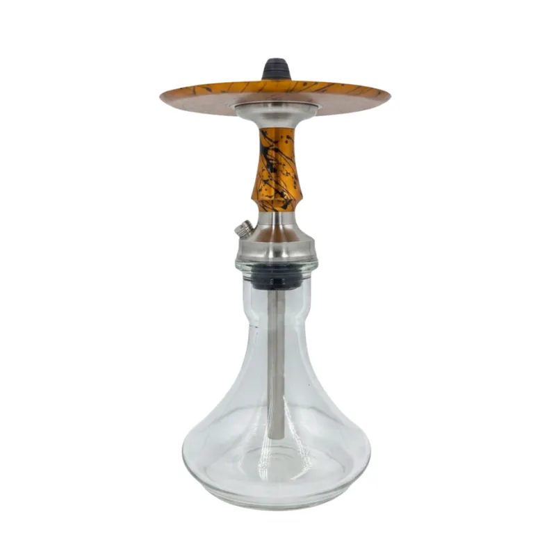 Voodoo Smoke Down Steel Micro Gold Black cachimba rusa compacta fabricada en acero inoxidable de primera calidad con base rusa mini