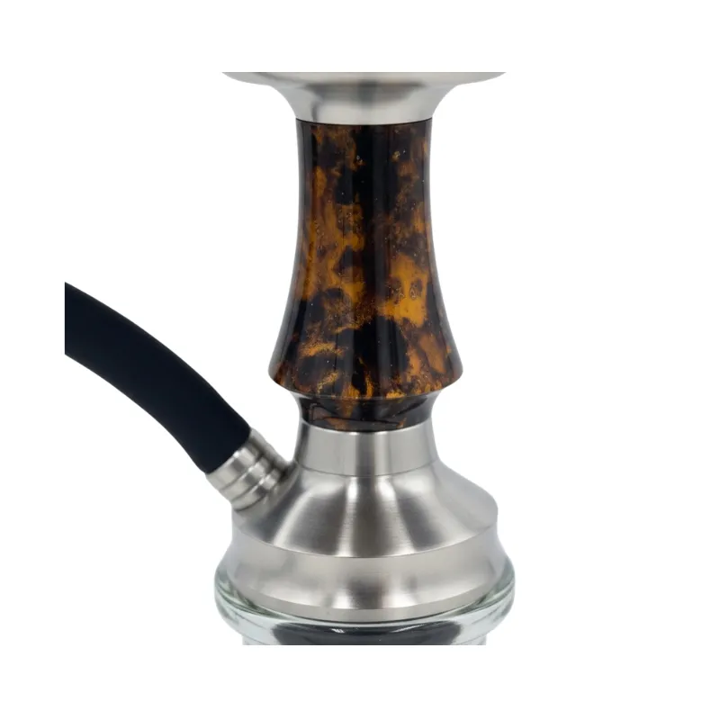 Voodoo Smoke Down Steel Micro Poison Gold cachimba rusa compacta fabricada en acero inoxidable de primera calidad con base rusa