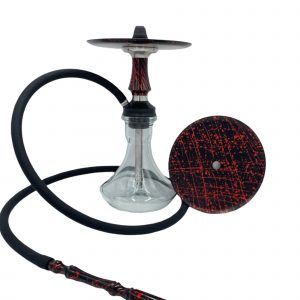 Cachimba Voodoo Smoke Down Micro Black Red rusa compacta de acero inoxidable, aluminio anodizado y polímero con acabado negro y rojo