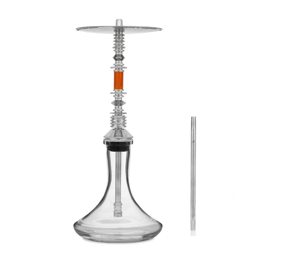 Cachimba VZ Hookah Custom V3 de 57 cm con módulo central de fibra de carbono y anillas en rombo