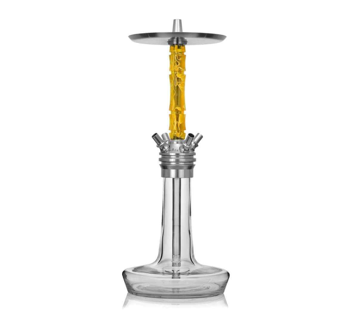 Cachimba Moze Varity Squad Silver Clear con mástil de resina epoxy y doble plato con grabado láser