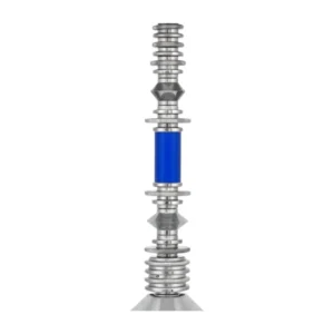 Cachimba VZ Hookah Custom V3 de 57 cm con módulo central de fibra de carbono y anillas en rombo blue mastil