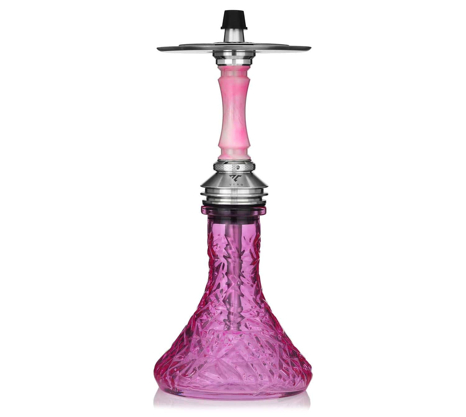 Cachimba Vyro Spectre AEON de 41 cm en acero V2A con 17 purgas intercambiables pink