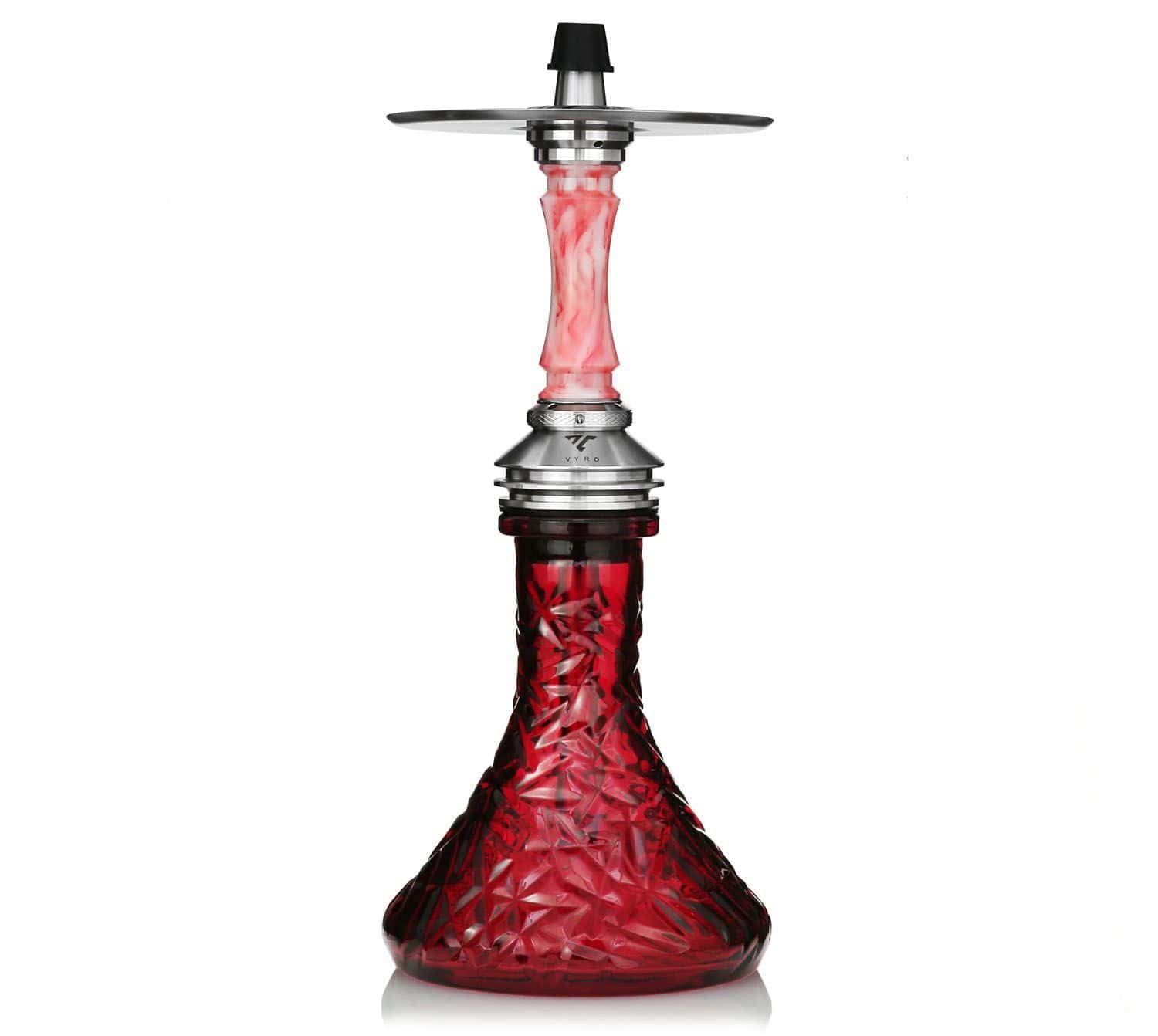 Cachimba Vyro Spectre AEON de 41 cm en acero V2A con 17 purgas intercambiables red