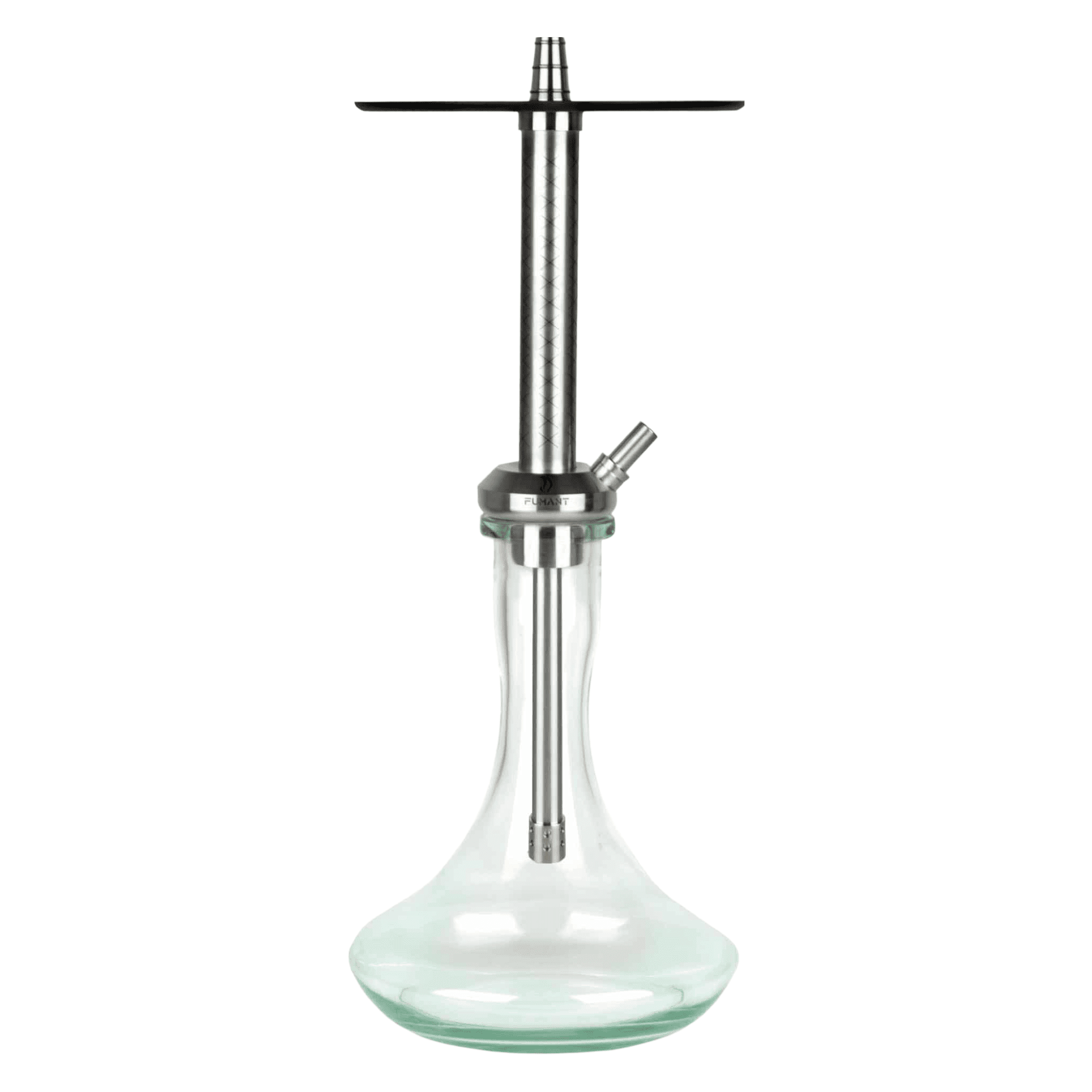 Cachimba Fumant Tapa fabricada en acero inoxidable de primera calidad de 65 cm con cámara tradicional cerrada, tiro abierto, purga en forma de X hipnotizante, tubo de inmersión con difusor desmontable y base rusa ovni en The Good Shisha