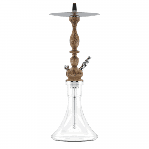 Cachimba MIG Tradi Wood de madera tratada con mástil de acero V2A y base de pirámide