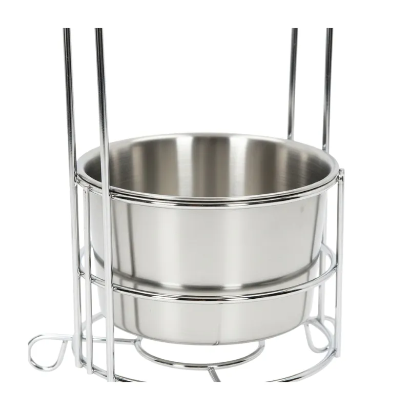 Carbonera pequeña para cachimba en acero inoxidable con soporte para pinzas y diseño compacto