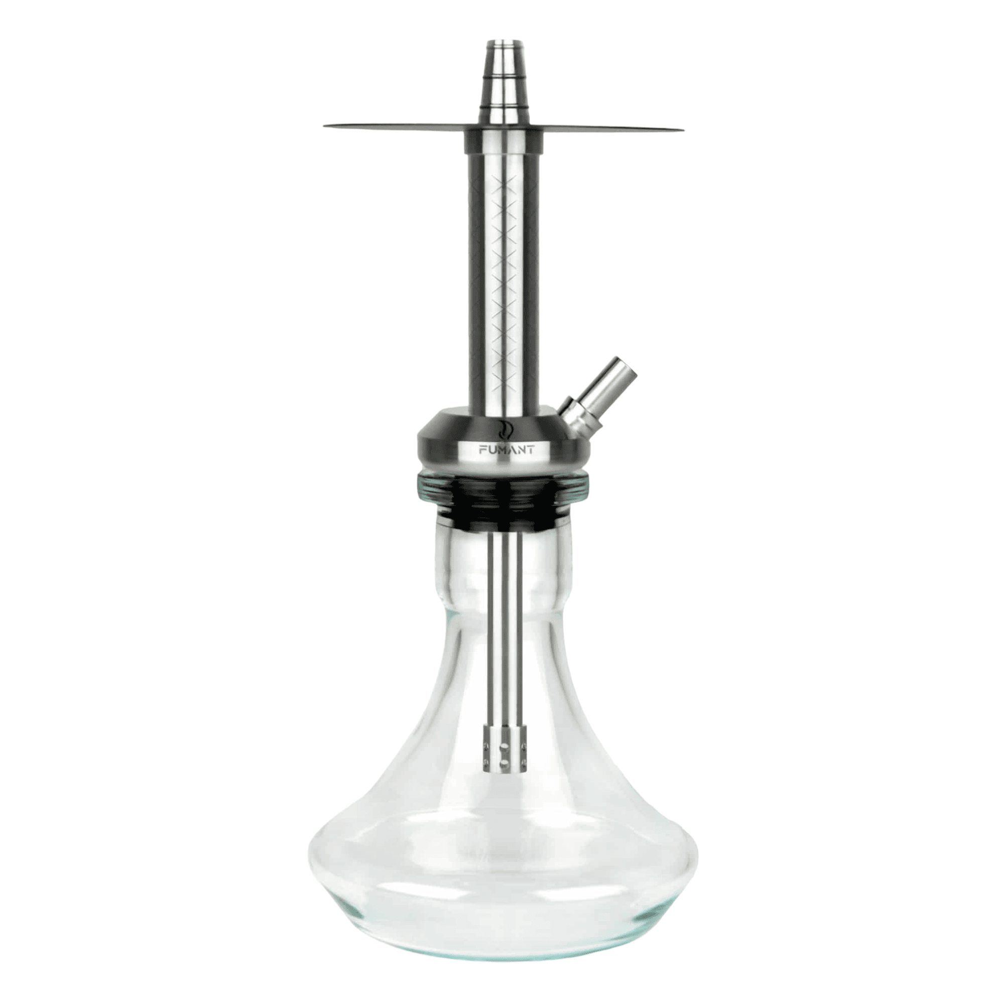 Cachimba Fumant Tapa Mini fabricada en acero inoxidable de primera calidad de 45 cm con cámara tradicional cerrada, tiro abierto, purga en forma de X hipnotizante, tubo de inmersión con difusor desmontable y base rusa ovni en The Good Shisha