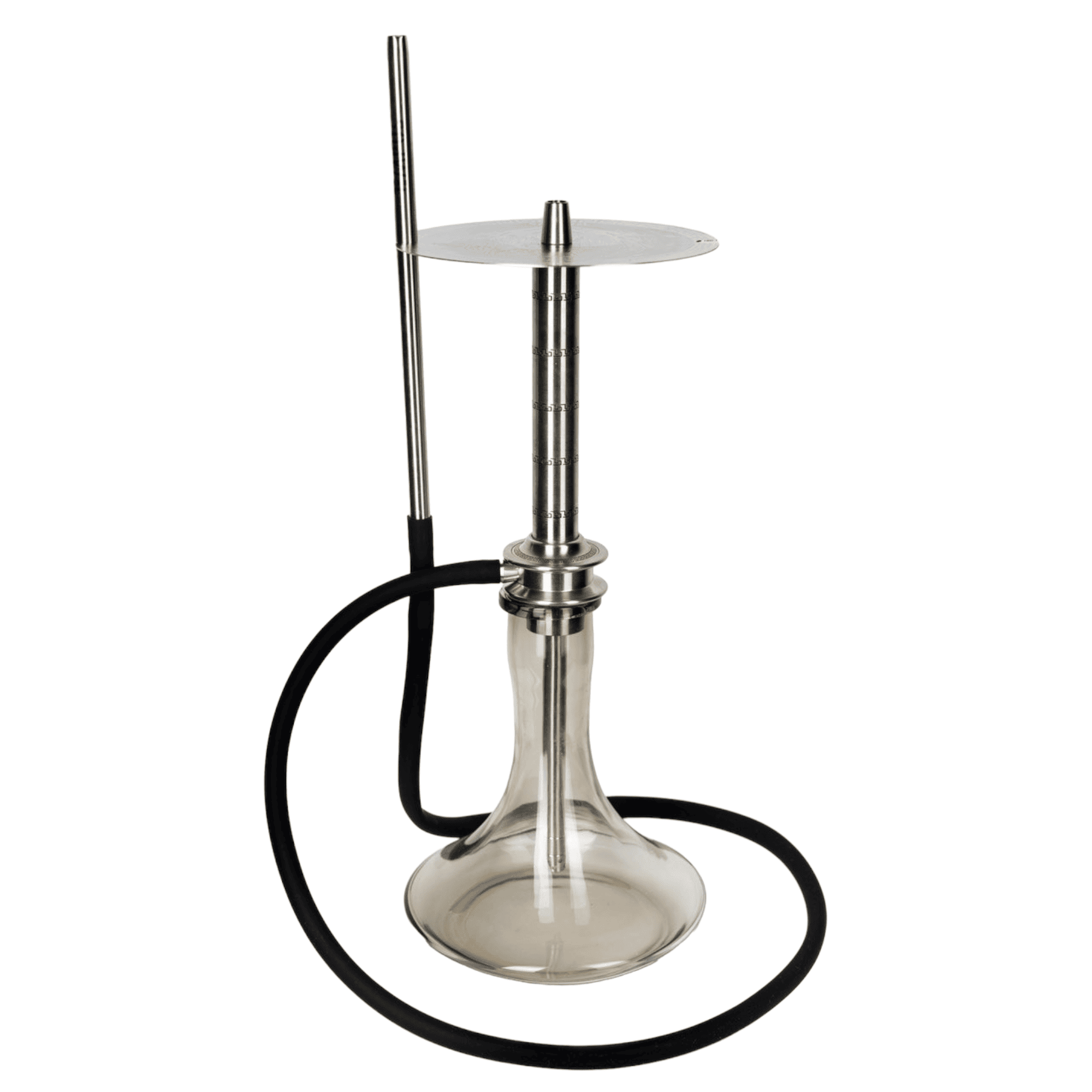 Cachimba Tempus Sceptre griega de acero inoxidable con purga por las grecas