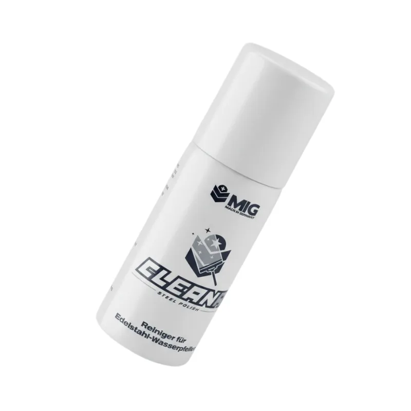 Limpiador MIG Clean-R Steel Polish spray de 75 ml para cachimbas de acero inoxidable
