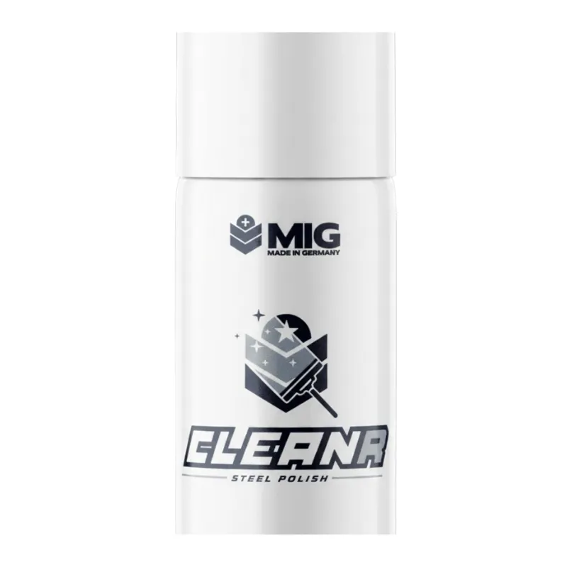 Limpiador MIG Clean-R Steel Polish spray de 75 ml para cachimbas de acero inoxidable