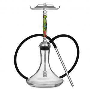 Cachimba VZ Hookah Minimal Insert Green Riff en acero V2 con mástil en resina premium y purga con efecto X