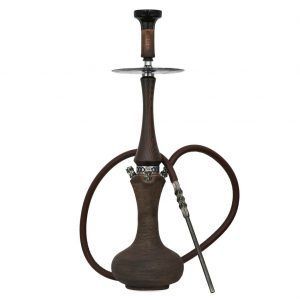 Werkbund Hookah Blacksmith Limited Edition cachimba alemana artesanal con base de barro esmaltada, mástil de acero inoxidable y manguera de cuero