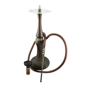 Werkbund Hookah Blacksmith Limited Edition cachimba alemana artesanal con base de barro esmaltada, mástil de acero inoxidable y manguera de cuero