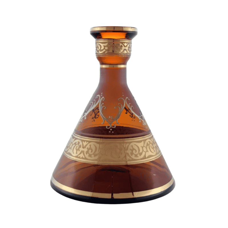 Base El Nefes Khurafa 25 cm fabricada en cristal de bohemia con grabados y detalles en latón