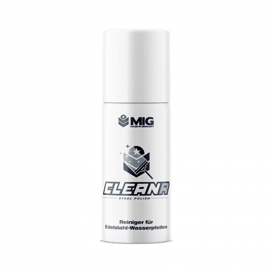 Limpiador MIG Clean-R Steel Polish spray de 75 ml para cachimbas de acero inoxidable