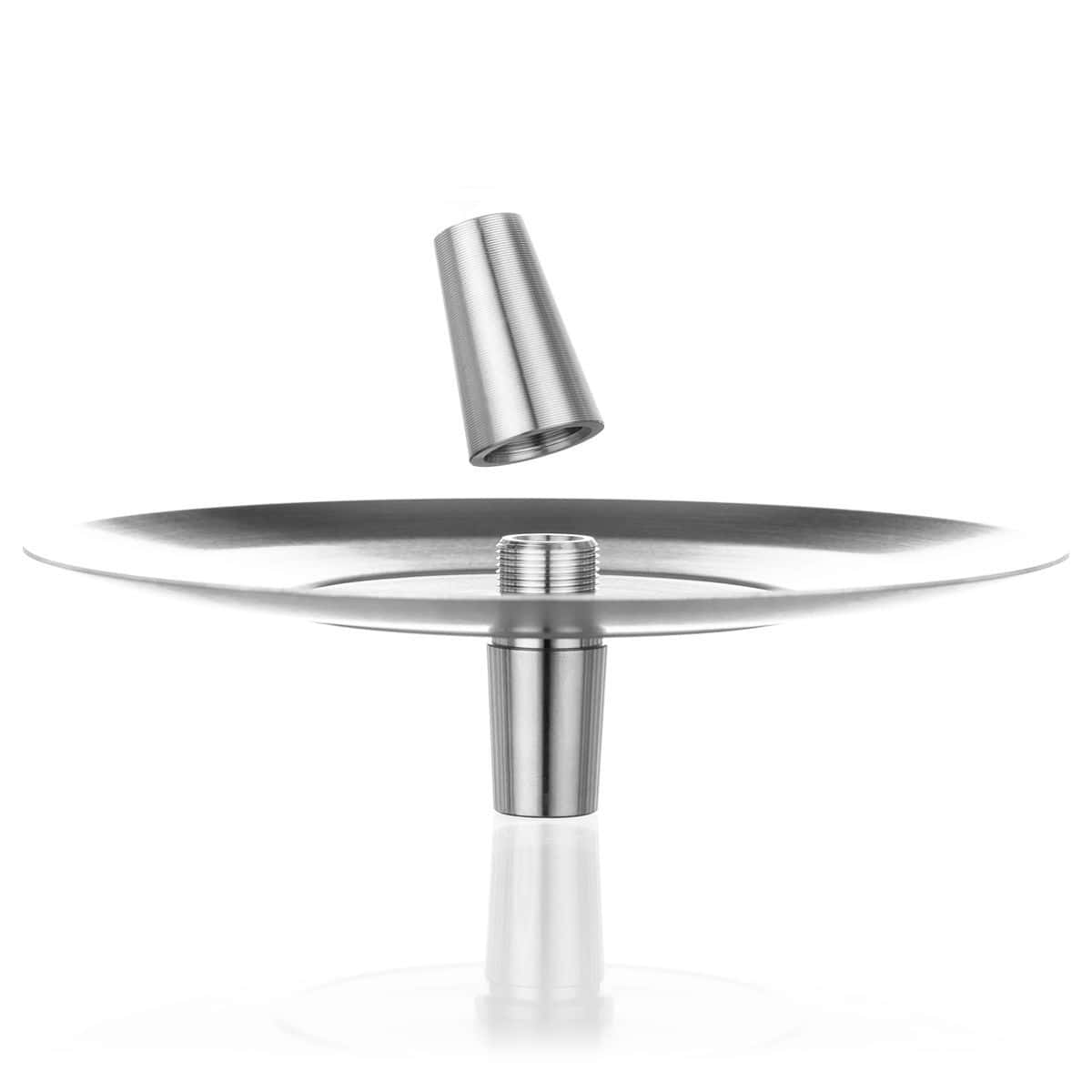 Conector plato Aladin MVP en acero inoxidable para cachimba