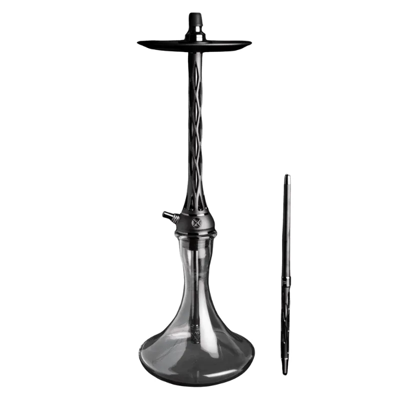 Cachimba Blade Hookah One M Titan All Black rusa con plato ajustable a presión y purga 360°