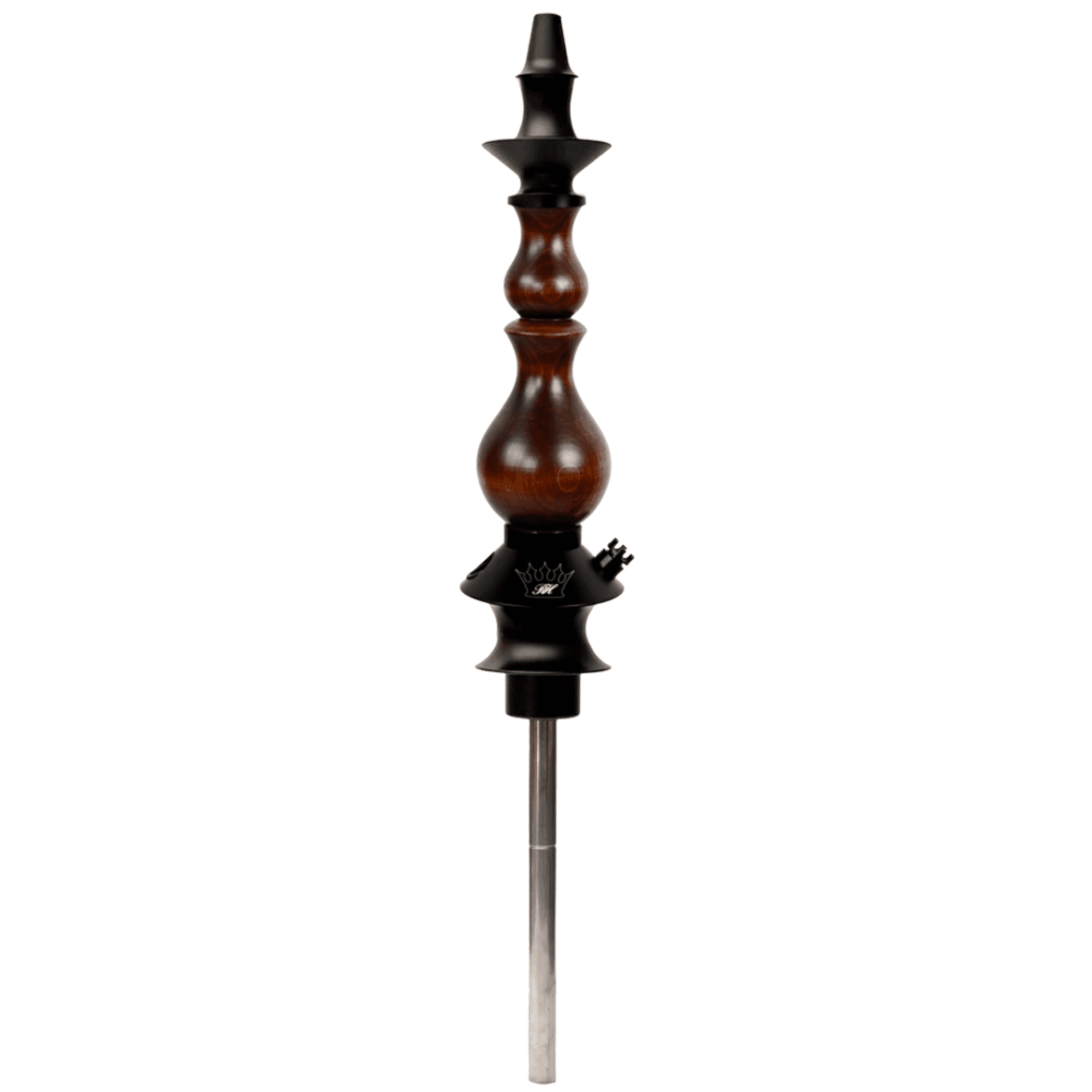 Cachimba Regal Hookah Bishop Nutwood de 56 cm con madera estabilizada y aluminio aeroespacial