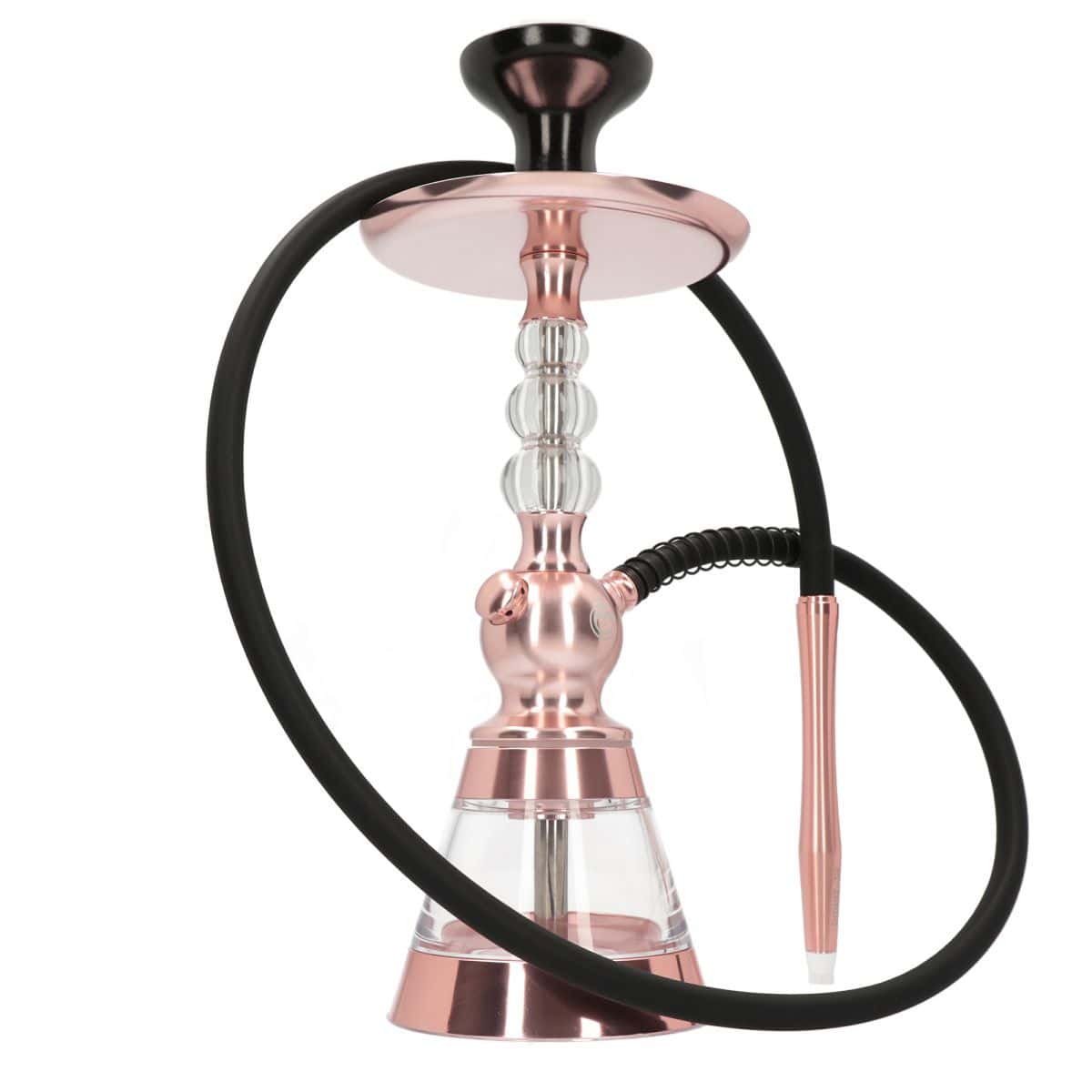 Cachimba El Badia Celeste Rose Gold Edition en acero inoxidable y aluminio con acabado rose gold plano 2