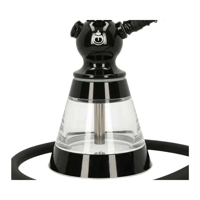 Cachimba El Badia Celeste en acero inoxidable y aluminio con purga mejorada base