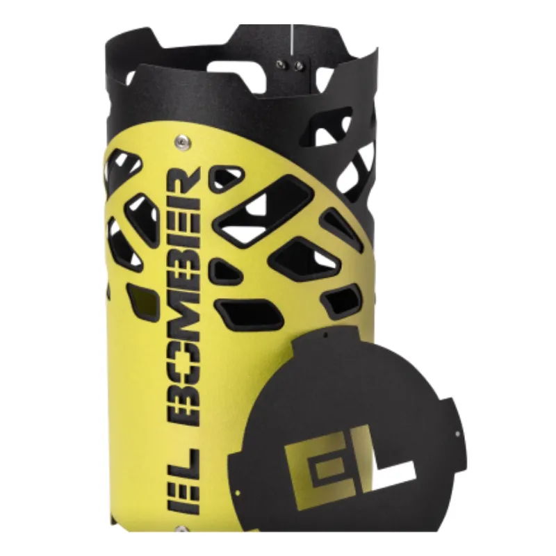 Cubrevientos El Bomber Off Road 4x4 de acero inoxidable a juego con la cachimba Off Road 4x4
