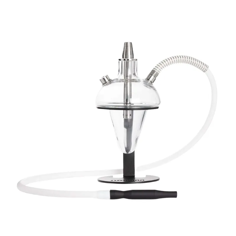Pack cachimba Oduman N5 Junior en cristal soplado con diseño en forma de medusa, soporte metálico, acero inoxidable, hornillo eléctrico, cazoleta TGS Nilo, gestor Coldprov y carbón en The Good Shisha