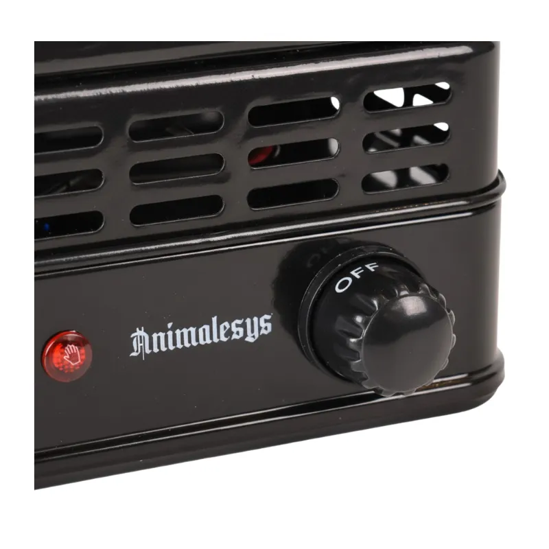 Hornillo Toaster Animalesys 1000W eléctrico con rejilla extraíble y termostato ajustable para 20 carbones