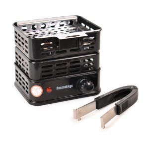 Hornillo Toaster Animalesys 1000W eléctrico con rejilla extraíble y termostato ajustable para 20 carbones