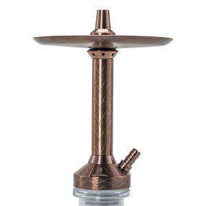 Cachimba Mr Shisha Mini Khalifa de 36 cm en acero V2A con recogemelazas integrado bronce
