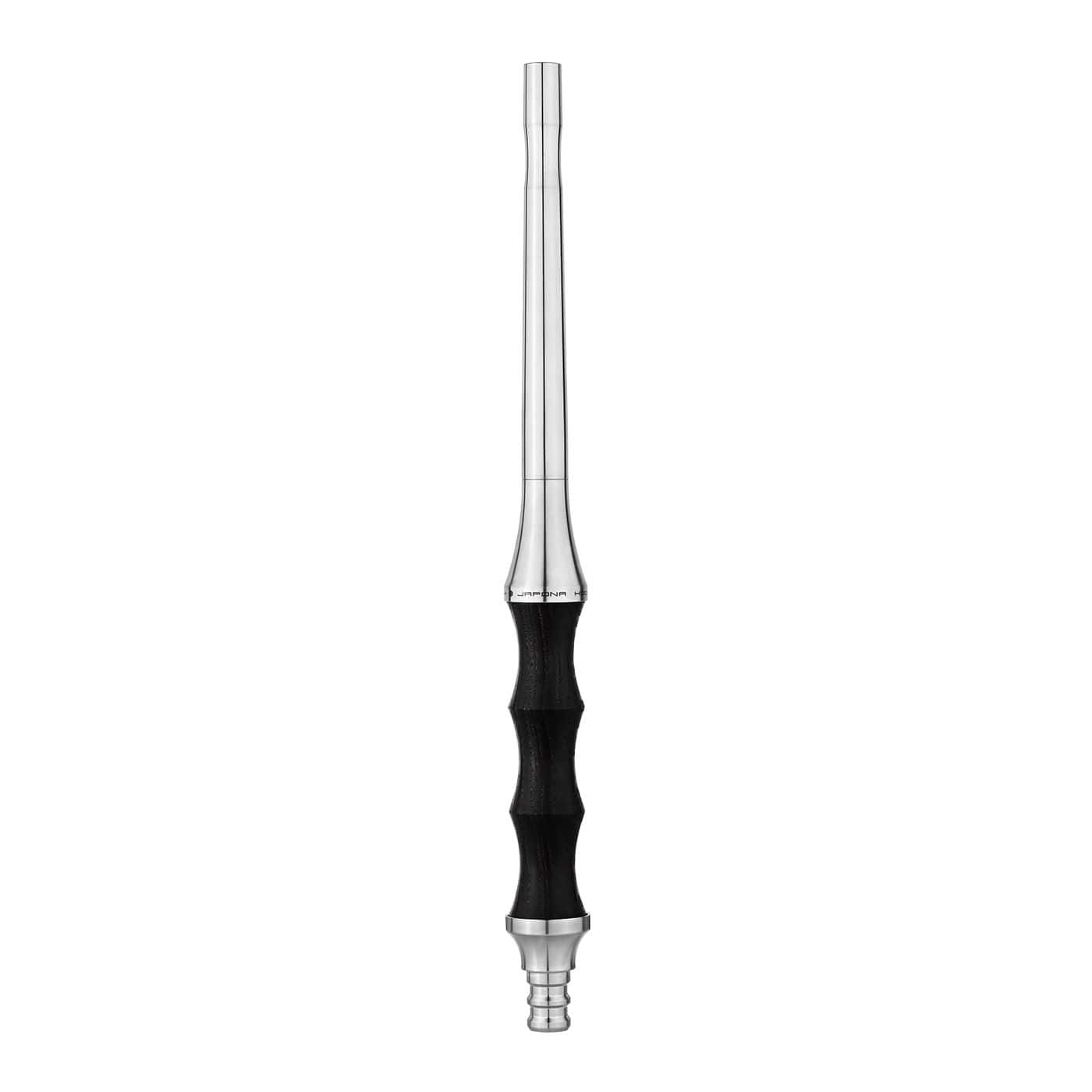 Cachimba Japona Hookah Satoshi rusa la primera cachimba mini de la marca con 46 cm de altura fabricada completamente en acero inoxidable V2A con difusor regulable en 4 posiciones, diseño basado en la arquitectura japonesa imitando los famosos edificios de Japón, boquilla en acero y madera tratada y manguera silicona con muelle antiobstrucción en The Good Shisha