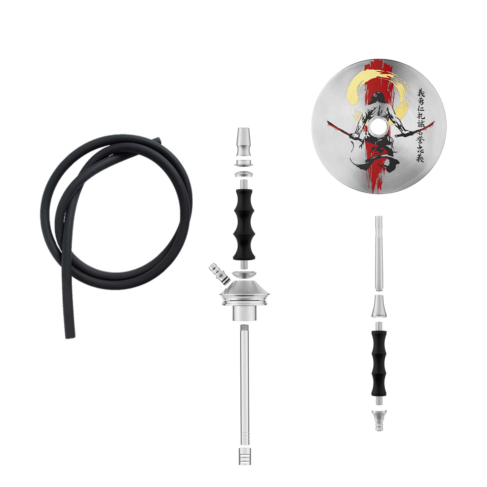 Cachimba Japona Hookah Satoshi rusa la primera cachimba mini de la marca con 46 cm de altura fabricada completamente en acero inoxidable V2A con difusor regulable en 4 posiciones, diseño basado en la arquitectura japonesa imitando los famosos edificios de Japón, boquilla en acero y madera tratada y manguera silicona con muelle antiobstrucción en The Good Shisha