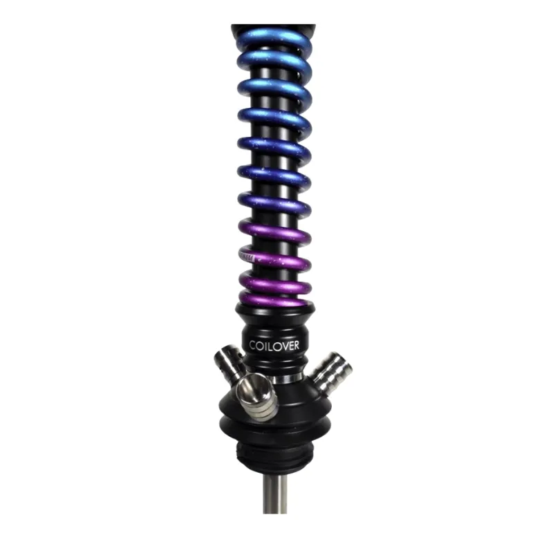 Mamay Customs Coilover Mini Black Space cachimba rusa con mástil amortiguador en acero inoxidable y boquilla a juego en negro