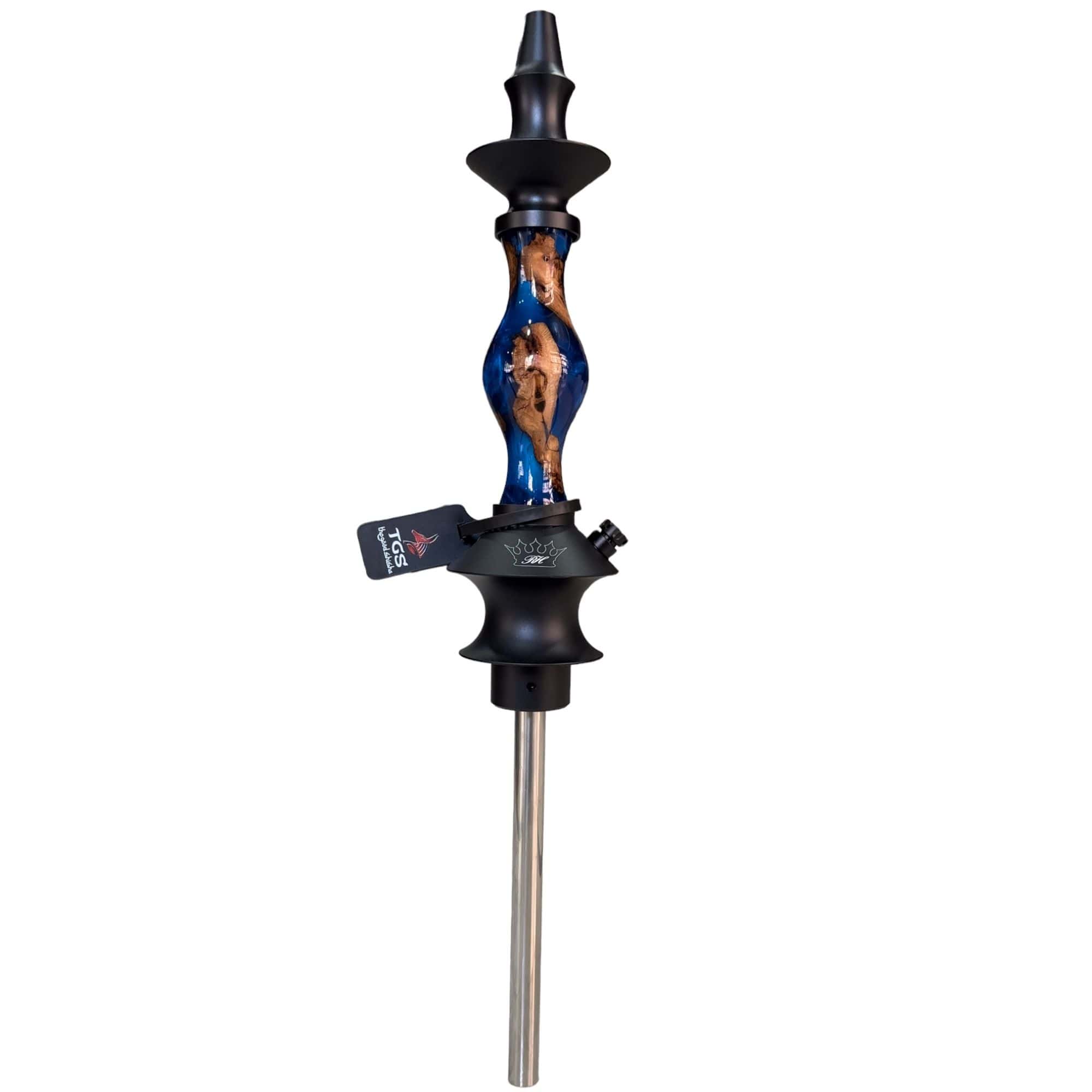 Cachimba Regal Hookah Joker Epoxy Blue en acero inoxidable y aluminio aeroespacial