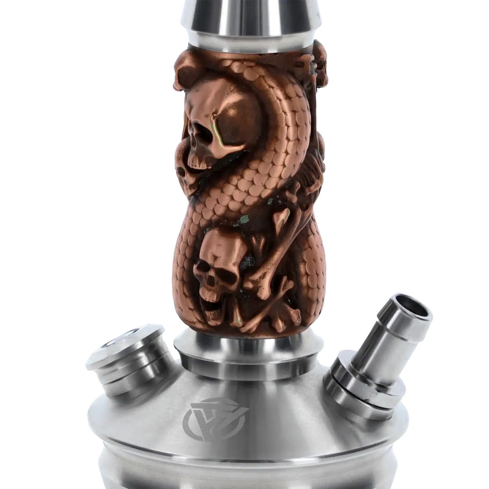 Cachimba Tyrant Hookah Dark Ritual S2 Steel rusa de acero inoxidable con purga diagonal