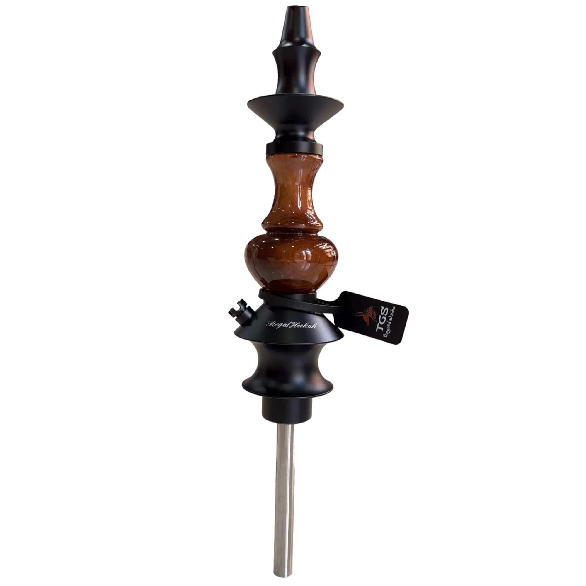Cachimba Regal Hookah Pawn Exotic Brown en madera Pawn exótica con resina epoxy