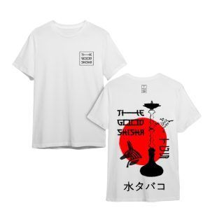 CAMISETA WHITE OVERSIZE BERSHKA X TGS EDICIÓN LIMITADA