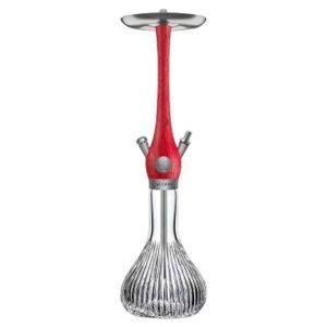 Wookah Mastercut Onion Nox Blaze en madera maciza y acero V2A con base de cristal soplada a mano