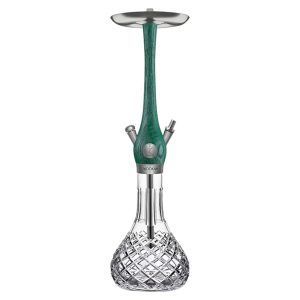 Cachimba Wookah Mastercut Check Nox Jade en madera maciza y acero V2A con base de cristal soplada a mano