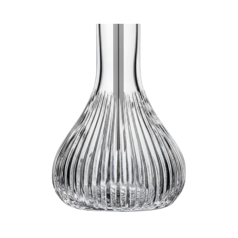Wookah Mastercut Onion Nox Blaze en madera maciza y acero V2A con base de cristal soplada a mano base