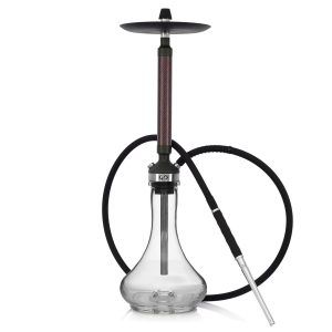 Cachimba Conceptic Design Red Carbon rusa con acero inoxidable, fibra de carbono roja y grabados láser