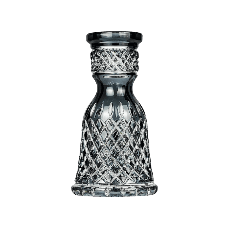 Base Caesar Mini Jeschken Tradi Dark Grey de cristal de Bohemia, edición especial en gris oscuro para mini cachimbas