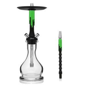 Cachimba Mamay Customs Flow Black Green rusa con estética de helado derretido en negro y verde, acero inox y poliacetal