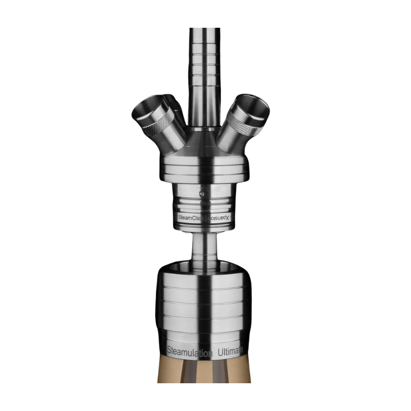 Cachimba Steamulation Ultimate de acero inoxidable V4A con Dual Connection System