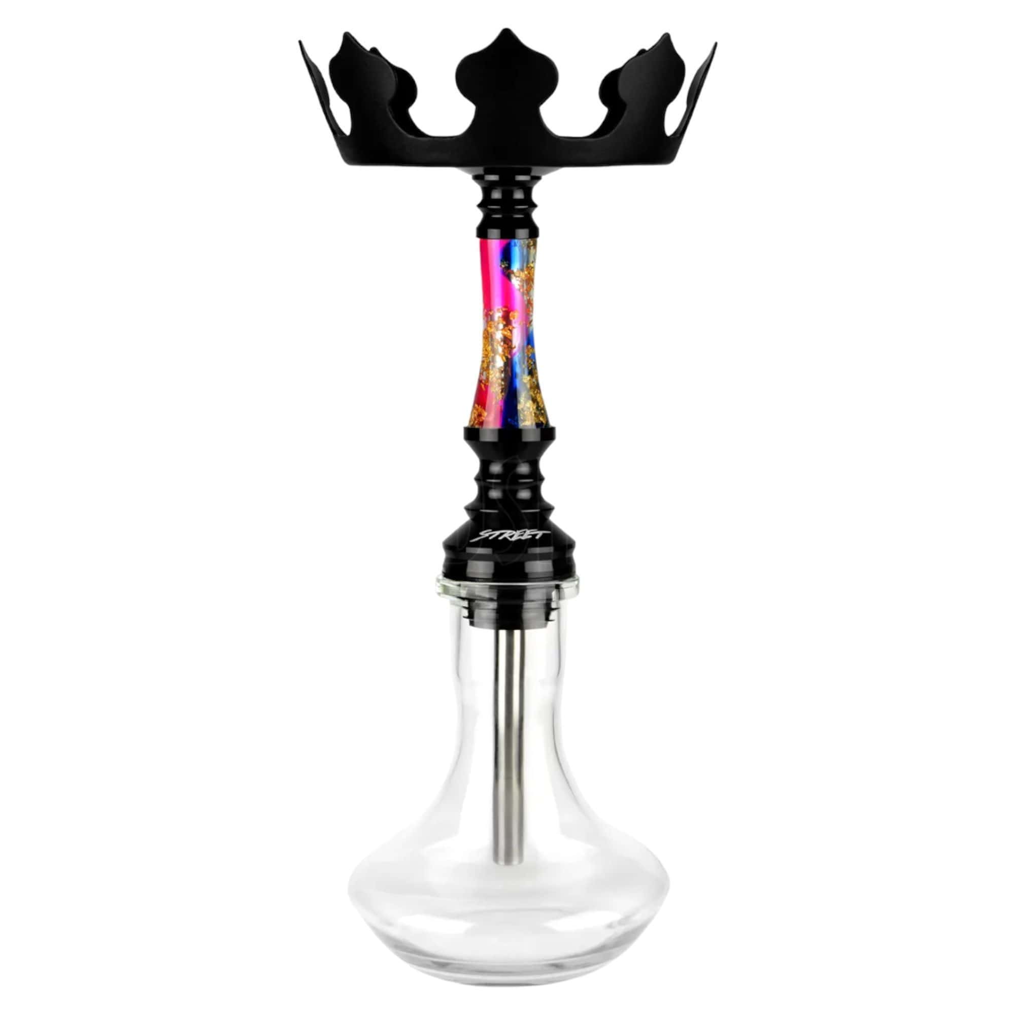 Cachimba Nayb Street Mini Pink Blue brasileña con resina epoxy artesanal en rosa y azul, acero inoxidable V2A y cazoleta Styx Bowl