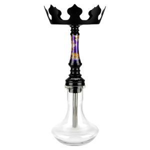 Cachimba Nayb Street Mini Purple Gold brasileña con resina epoxy artesanal en morado y dorado, acero inoxidable V2A y cazoleta Styx Bowl